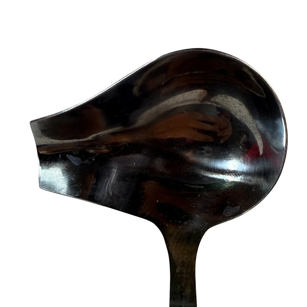 Vintage MCM Gravy Ladle Side Pour Stainless Steel Grandmillennial Tablescape